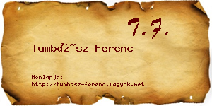 Tumbász Ferenc névjegykártya